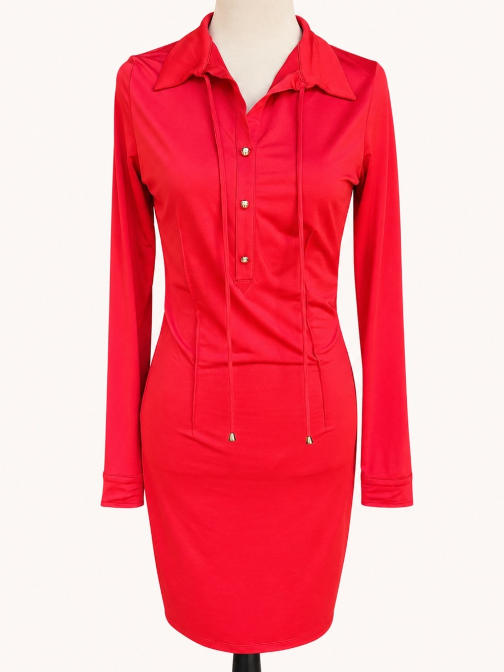 Roberto Cavalli Red Bodycon Mini Dress Size 38 Italy Vintage Y2K